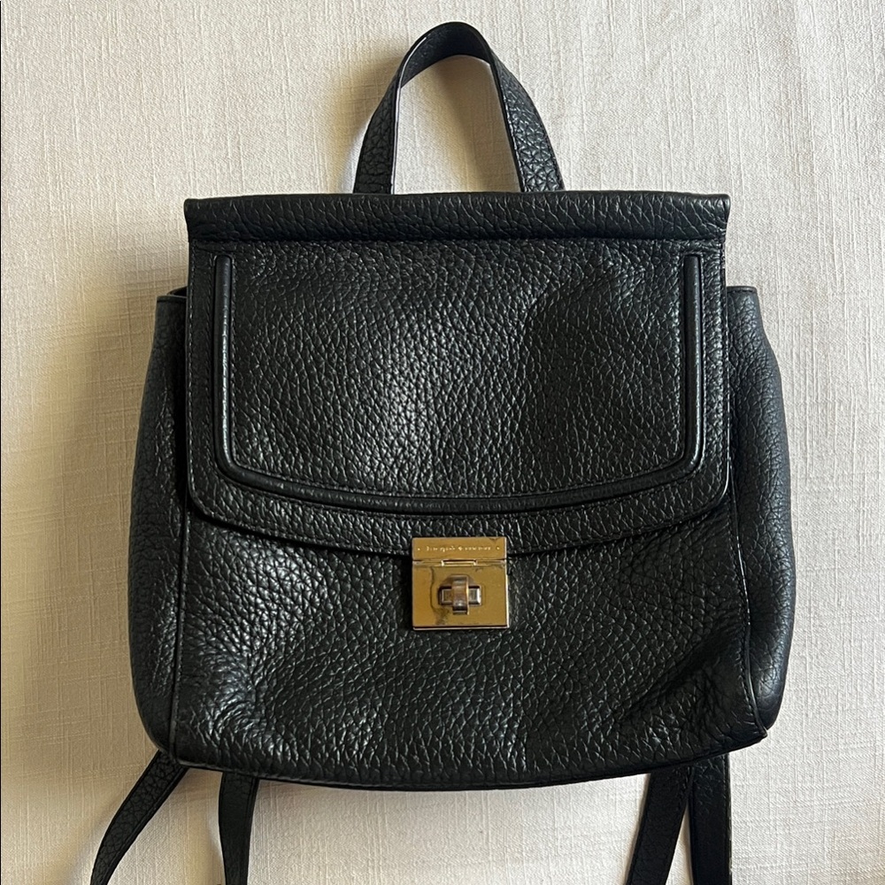 Kate Spade Black Leather Backpack